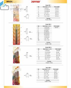 Toko Atk Grosir Bina Mandiri Stationery Jual Kuas Lukis Set/Satuan untuk Seni Menggambar dan Melukis Joyko Painting Brush