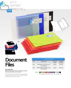 Foto Bantex 3431 PP Document File FC Plastik folder multiholes untuk aneka ring binder merek Bantex