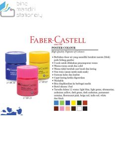 Faber-Castell Poster Colour Black (170999) Cat Tinta lukis gambar warna jingga