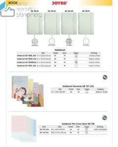 Gambar Joyko Notebook NB-700 Grid (A5) Buku Tulis Catatan Diary Agenda Bergaris Spiral Garis Kotak merek Joyko