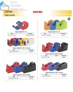 Contoh Dispenser Pemotong cellotape Selotip Joyko Tape Cutter TC-118 merek Joyko