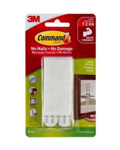 Contoh Alat Perlengkapan Kantor merk 3M Command , Gambar Produk Command 17206 Large Picture Hanging Strips harga 60500 di Toko Peralatan Sekolah Murah